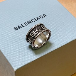 Wide Engraved Band Ring Silver