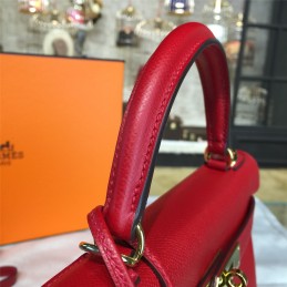 Red Kelly 28 Bag With Twilly Handle