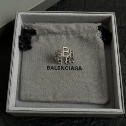 Crystal Logo Ring Silver