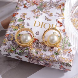 Gold-Finish Ring Earrings
