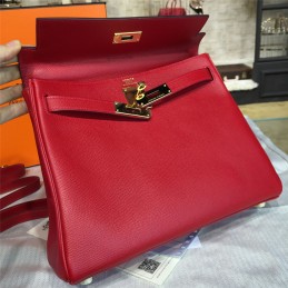 Red Kelly 28 Bag With Twilly Handle