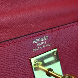 Red Kelly 28 Bag With Twilly Handle