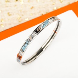 Narrow Enamel Bangle Sky...