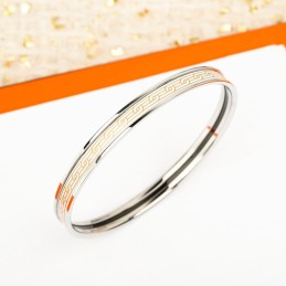 Narrow Enamel Bangle White...