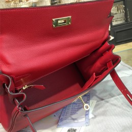 Red Kelly 28 Bag With Twilly Handle