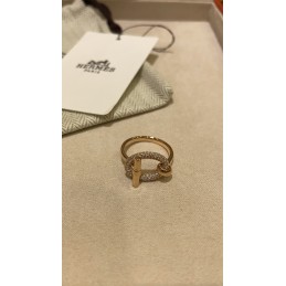 Pave Buckle Ring Rose Gold