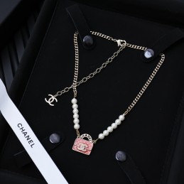 Gold-Tone Pink Enamel Flap...