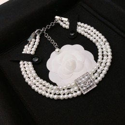 Silver-Tone Triple Strand...