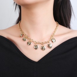 Gold-Tone Multi-Heart CC...