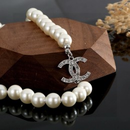 Silver-Tone Triple CC Long...