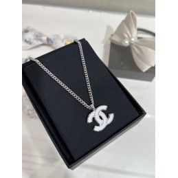 White Enamel CC Pendant...