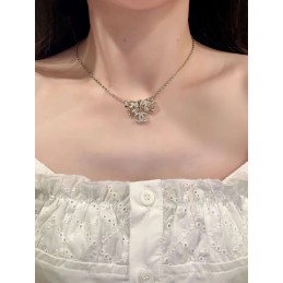 Crystal Bow Pendant Fine...