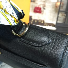Black Kelly 28 Gold Hardware Bag