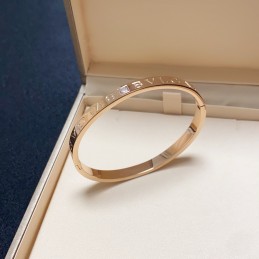 Engraved Slim Bangle Rose Gold