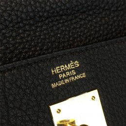 Black Kelly 28 Gold Hardware Bag
