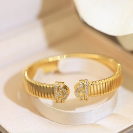 Tubogas Bangle with Pave...