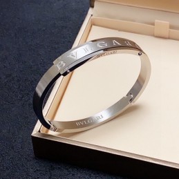 Engraved Wide Bangle Silver