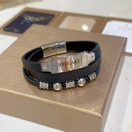 Black Leather Wrap Bracelet...