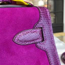 Fuchsia Kelly 28 Gold Hardware Bag