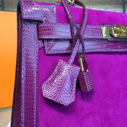 Fuchsia Kelly 28 Gold Hardware Bag