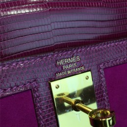 Fuchsia Kelly 28 Gold Hardware Bag