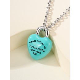 Blue Heart Lock Pendant
