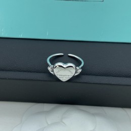Sterling Silver Heart Tag Ring
