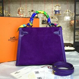 Purple Kelly 28 Gold Hardware Bag