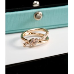 Knot Rose Gold Diamond Ring