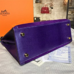 Purple Kelly 28 Gold Hardware Bag