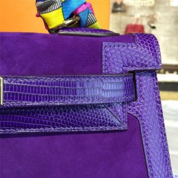 Purple Kelly 28 Gold Hardware Bag
