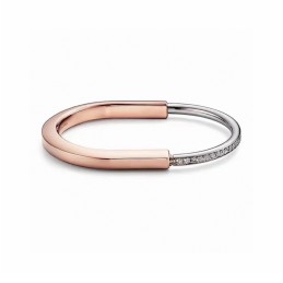 18k Two-Tone Lock Half Pavé...