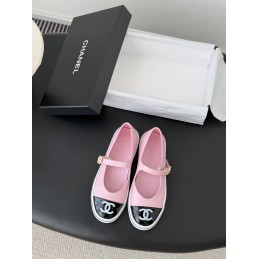 Pink & Black Cap-Toe Mary...