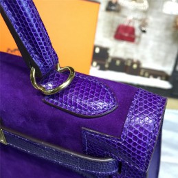 Purple Kelly 28 Gold Hardware Bag
