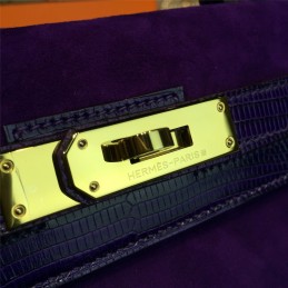 Purple Kelly 28 Gold Hardware Bag
