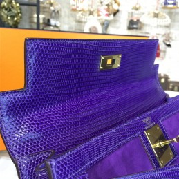 Purple Kelly 28 Gold Hardware Bag