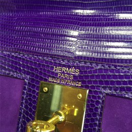 Purple Kelly 28 Gold Hardware Bag
