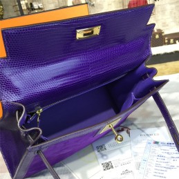 Purple Kelly 28 Gold Hardware Bag
