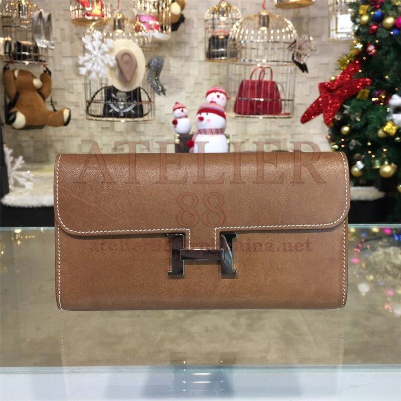 Etoupe Brown Constance Long Wallet