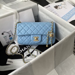 Mini Flap Ball Chain Bag...
