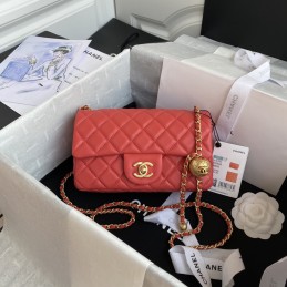 Mini Flap Ball Chain Bag...