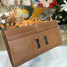 Etoupe Brown Constance Long Wallet