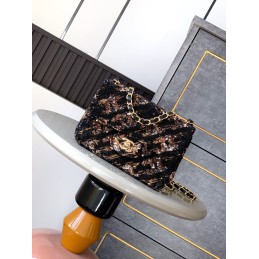 Mini Flap Bag Navy Sequins...