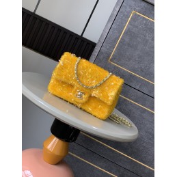 Mini Flap Bag Yellow Sequins