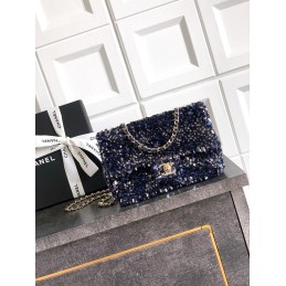 Mini Flap Bag Navy and Gold...