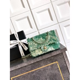 Mini Flap Bag Green Sequins