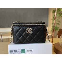 Long Vanity Case Caviar Black