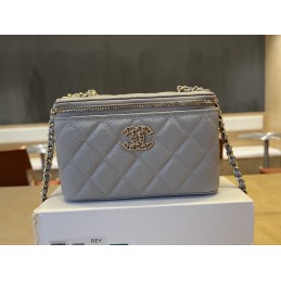 Long Vanity Case Caviar Grey