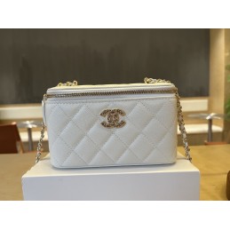 Long Vanity Case Caviar White