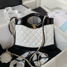 31 Mini Patent Tote White...